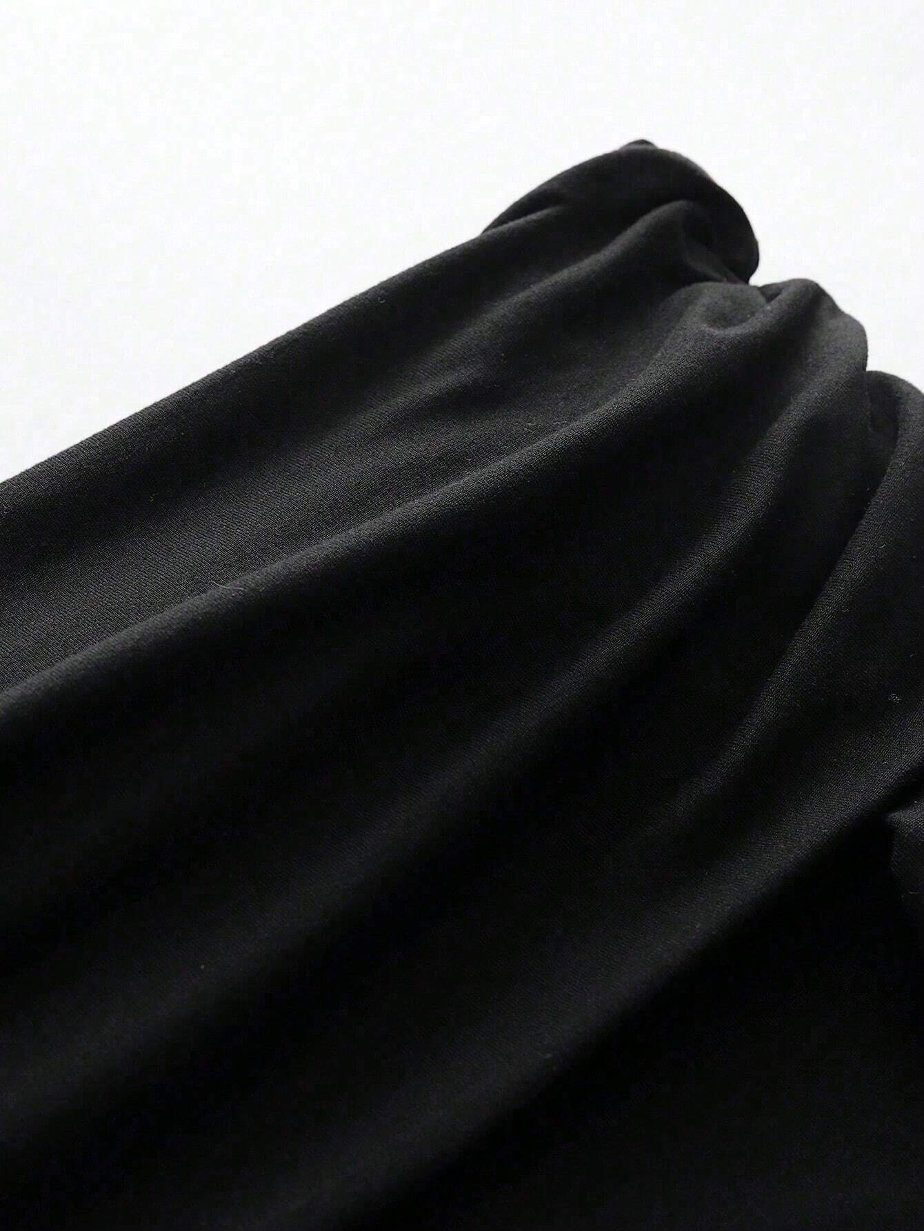 Cardydony Women's Off-Shoulder Elegant Black Mini Dress