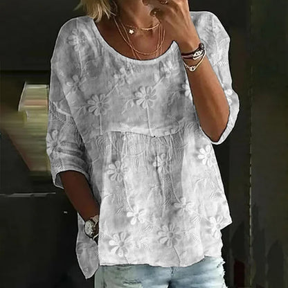 Cardydony Women's Retro Floral Print Top