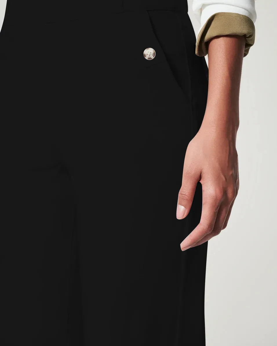 Cardydony Stretch Twill Cropped Wide Leg Pant