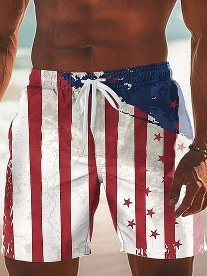 Cardydony Men's Casual American Us Flag 250th Anniversary Print Shorts