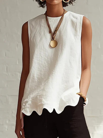 Cardydony Elegant Minimalist Wavy Design Vest