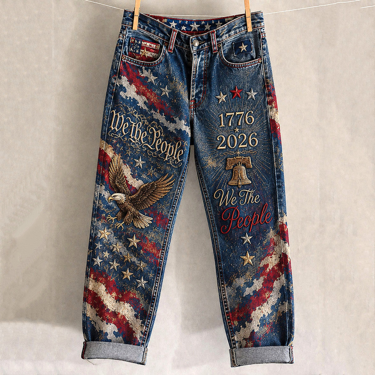 Cardydony Women's Independence Day Printed Casual Pants