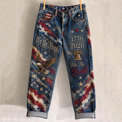 Cardydony Women's Independence Day Printed Casual Pants