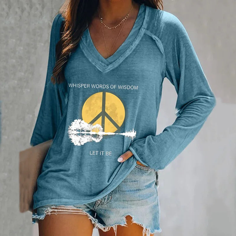 Cardydony Whisper Words Of Wisdom Let It Be Print T-Shirt