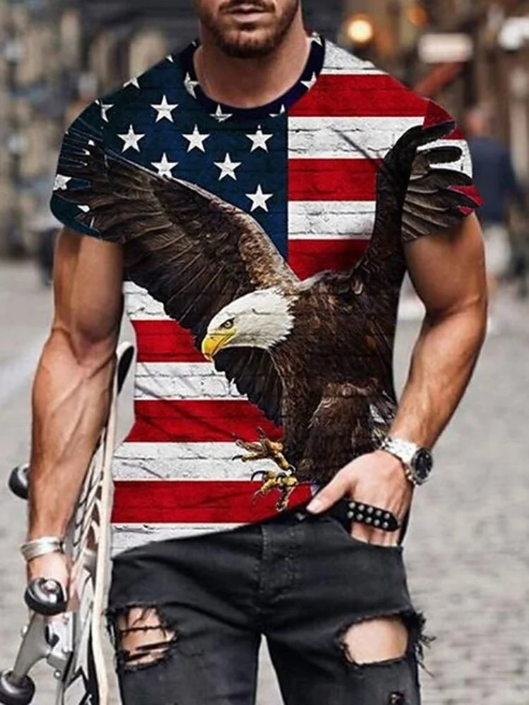 Cardydony Men's Patriot Patriotic Veteran Graphic T-shirt