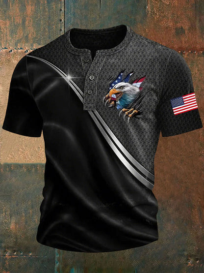Cardydony Men's Usa Flag Eagle T-shirts