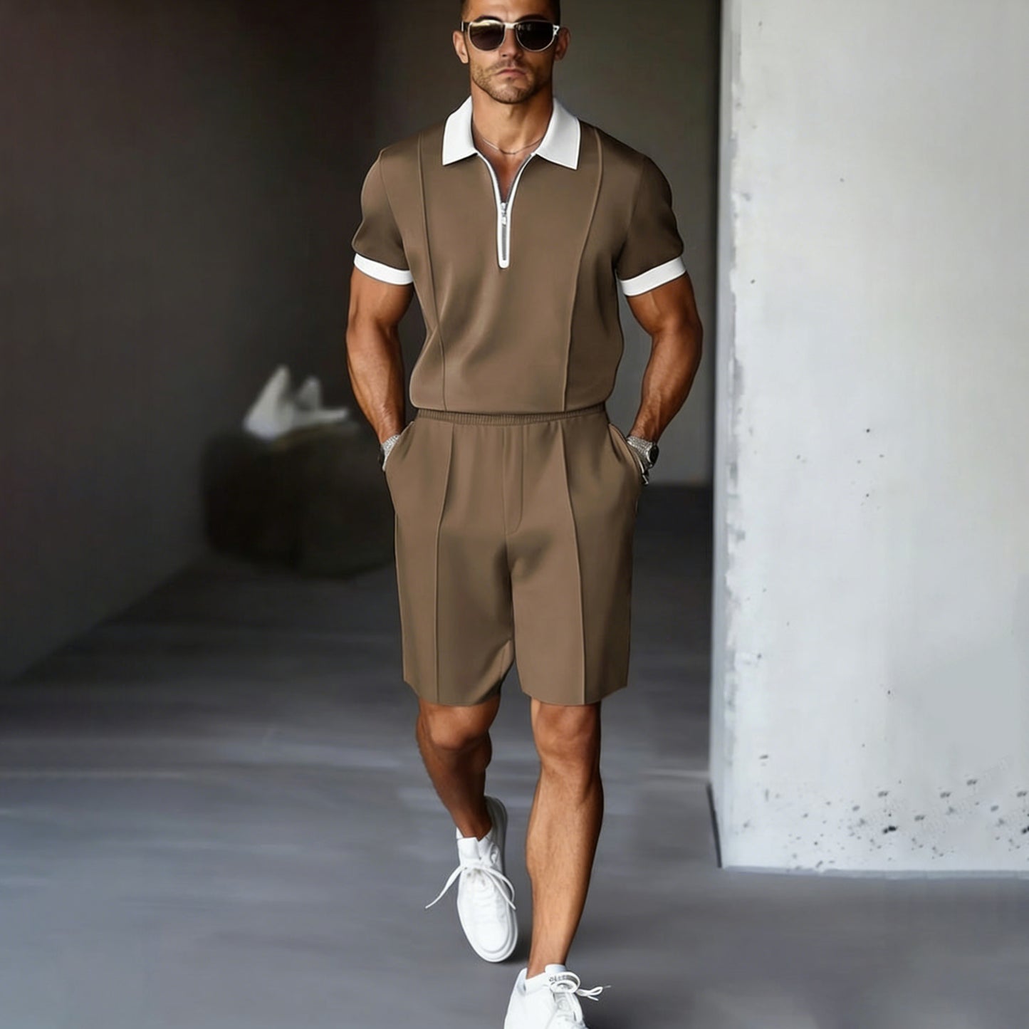 Cardydony Men's Modern Easy Wear Two-piece Set
