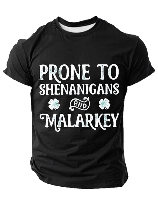 Cardydony Men's St Patrick's Day Shamrock Graphic T-shirt