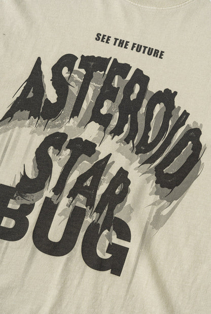 Cardydony Women's Asteroid Star Graphic Tee | Washed Oversized Streetwear T-Shirt for Women