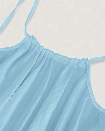 Cardydony Women's Solid Color Backless Cami Dress