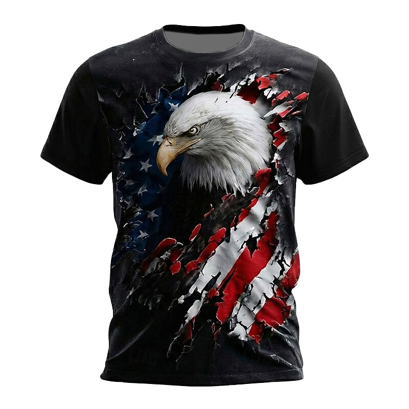 Cardydony Men's America's 250th Anniversary With Eagle Pattern T Shirt
