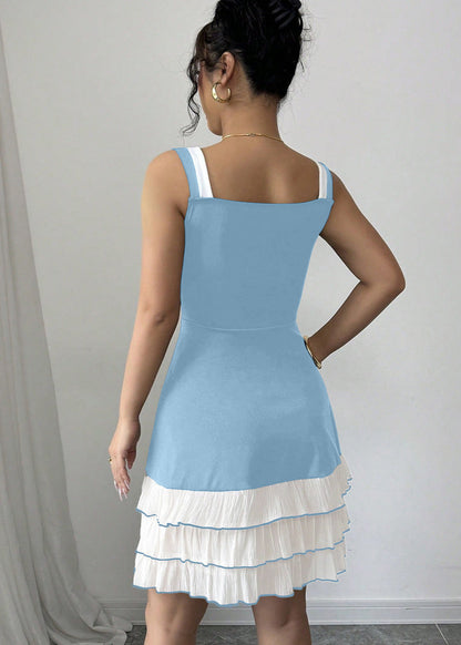 Cardydony Women's Ruffle Mini Dress with Bow Straps – Summer Party Dress