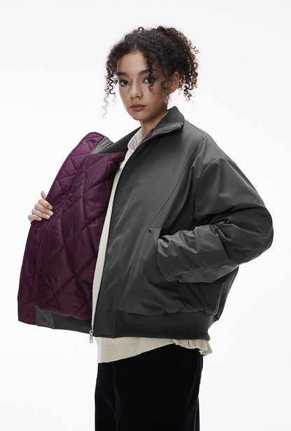 Cardydony Women's Bomber Jacket Women —  Stand-Collar Zip, Quilted Lining