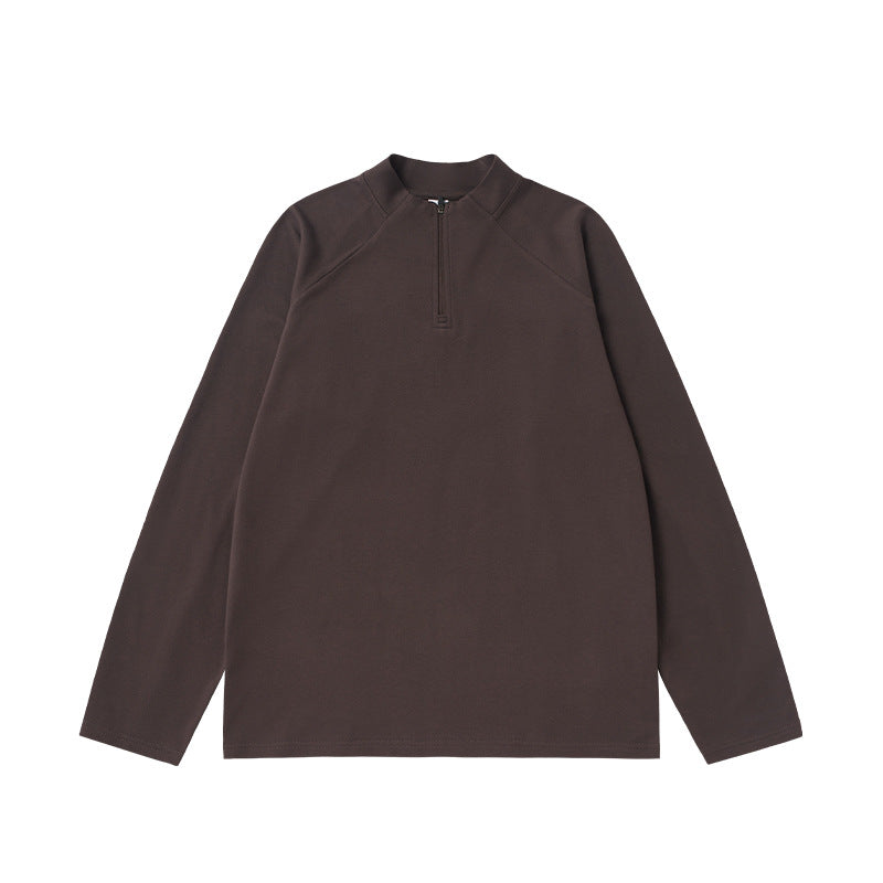 Cardydony Women's Women's Half Zip Long Sleeve T Shirt Cotton Blend - Relaxed Fit Casual Top