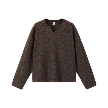 Cardydony Women's Women's V-neck Long Sleeve T-Shirt – Casual Loose Fit Everyday Top