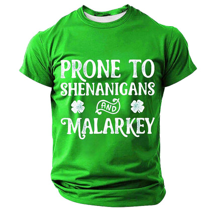 Cardydony Men's St Patrick's Day Shamrock Graphic T-shirt