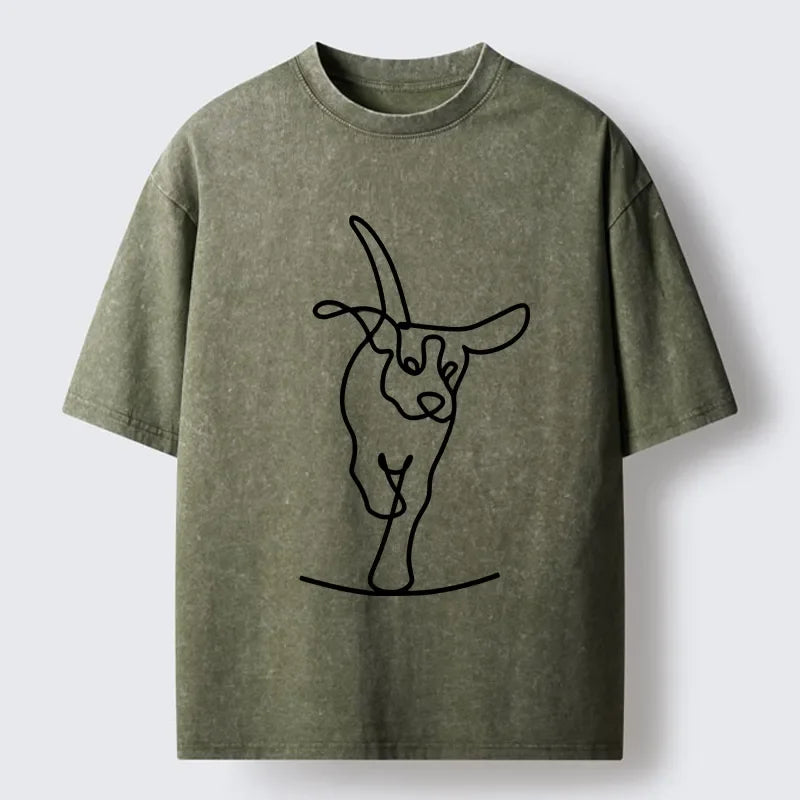 Cardydony Minimalist Dog Washed T-shirt