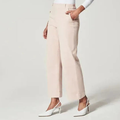 Cardydony Stretch Twill Cropped Wide Leg Pant