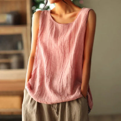 Cardydony Solid Color Simple Sleeveless Tank Top