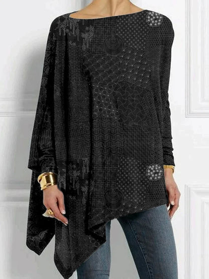 Cardydony Japanese Traditional Sashiko Art Bat Sleeve T Shirt