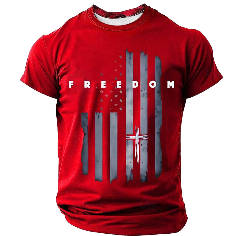 Cardydony Men's American Us Flag Print T Shirt