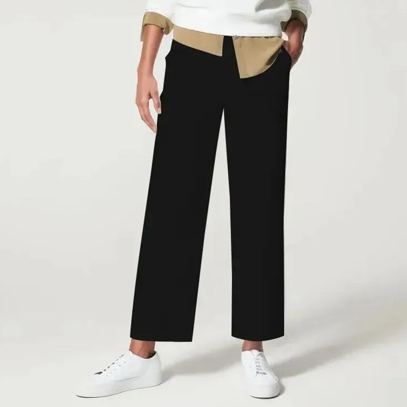Cardydony Stretch Twill Cropped Wide Leg Pant
