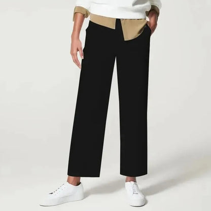 Cardydony Stretch Twill Cropped Wide Leg Pant