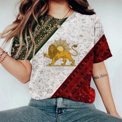 Cardydony Iran Lion Persian Flag Inspired T Shirt