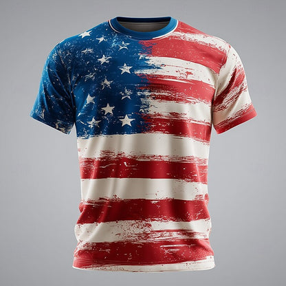 Cardydony Men's Retro America's 250th Anniversary 3d Torn Print T Shirt