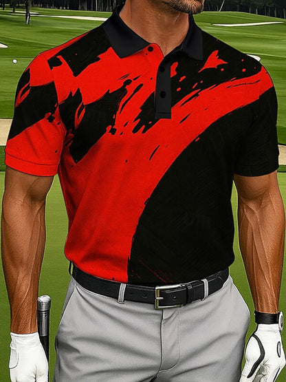 Cardydony Men's Color Block Golf Sports Polo Shirt
