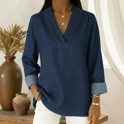 Cardydony Women's Retro Cozy Casual Denim Top