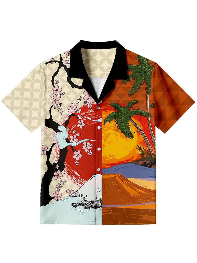 Cardydony Mauna Kea And Fuji Mountains Hawaiian Shirt