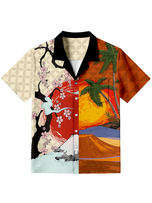 Cardydony Mauna Kea And Fuji Mountains Hawaiian Shirt