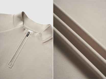 Cardydony Women's Women's Half Zip Long Sleeve T Shirt Cotton Blend - Relaxed Fit Casual Top