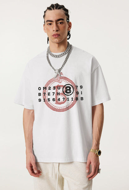 Cardydony Women's Ouroboros 8Ball Graphic Tee for Women | Oversized Soft Cotton Streetwear Top