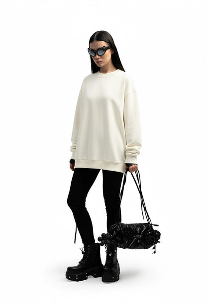 Cardydony Women's Women's Oversized Sweatshirt Fleece Lined - Drop Shoulder Crewneck Style