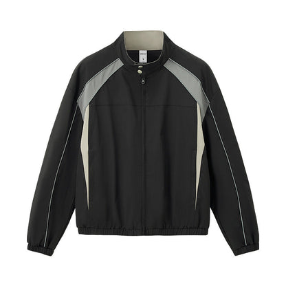 Cardydony Women's Tracksuit Racing Jacket Lines Zip Pockets Stand Collar — Womens Wide Leg Pants