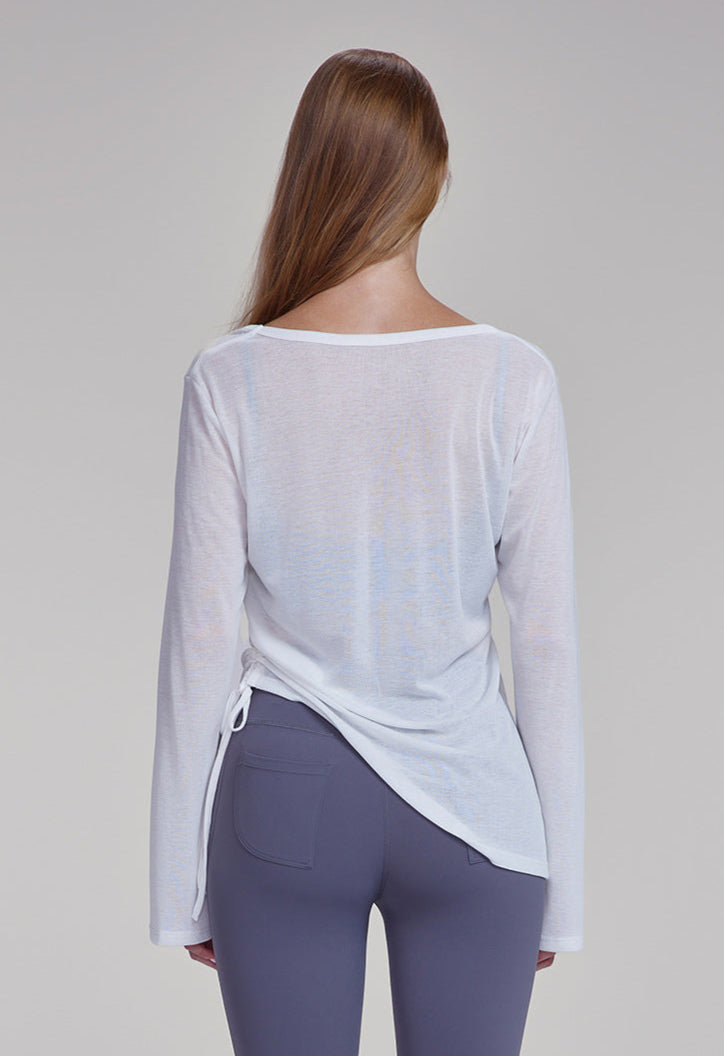 Cardydony Women's Women's Lightweight Yoga Top | V-Neck Long Sleeve Shirt for Training & Lounging