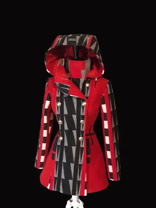 Cardydony Native soft warm Autumn and Winter wool blanket coat
