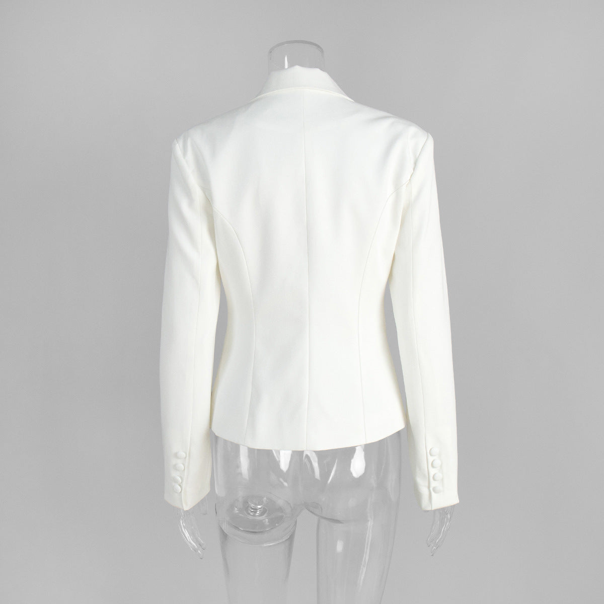 Cardydony Women's Structured White Blazer Tailored Double-Breasted Suit Jacket for Women