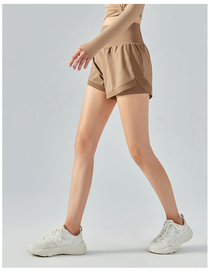 Cardydony Women's Athletic Shorts | High Waisted Yoga Shorts with Inner Liner
