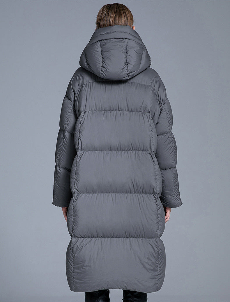 Cardydony Women's Long Hooded Puffer Coat – Oversized Down Coat for Winter Warmth