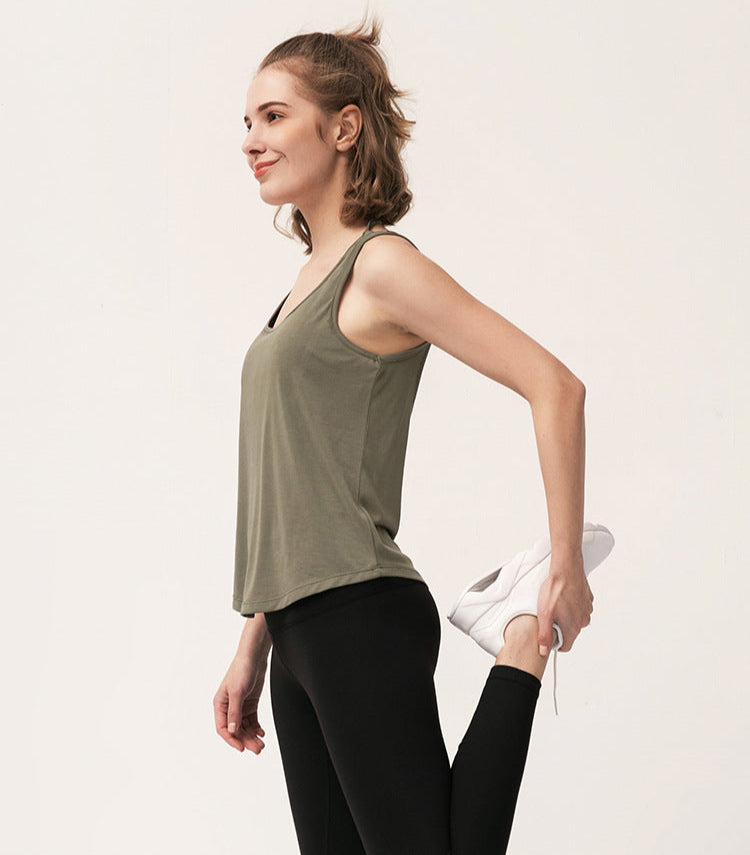 Cardydony Women's Athletic Tank Top – Racerback Yoga Top with Open Back & Modal Stretch