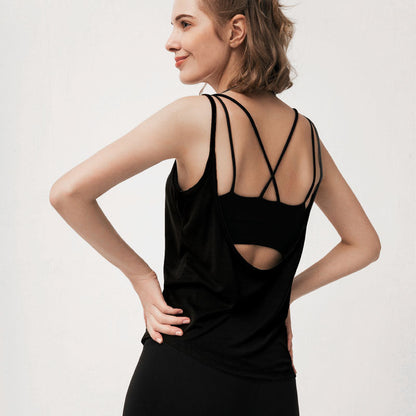 Cardydony Women's Athletic Tank Top – Racerback Yoga Top with Open Back & Modal Stretch