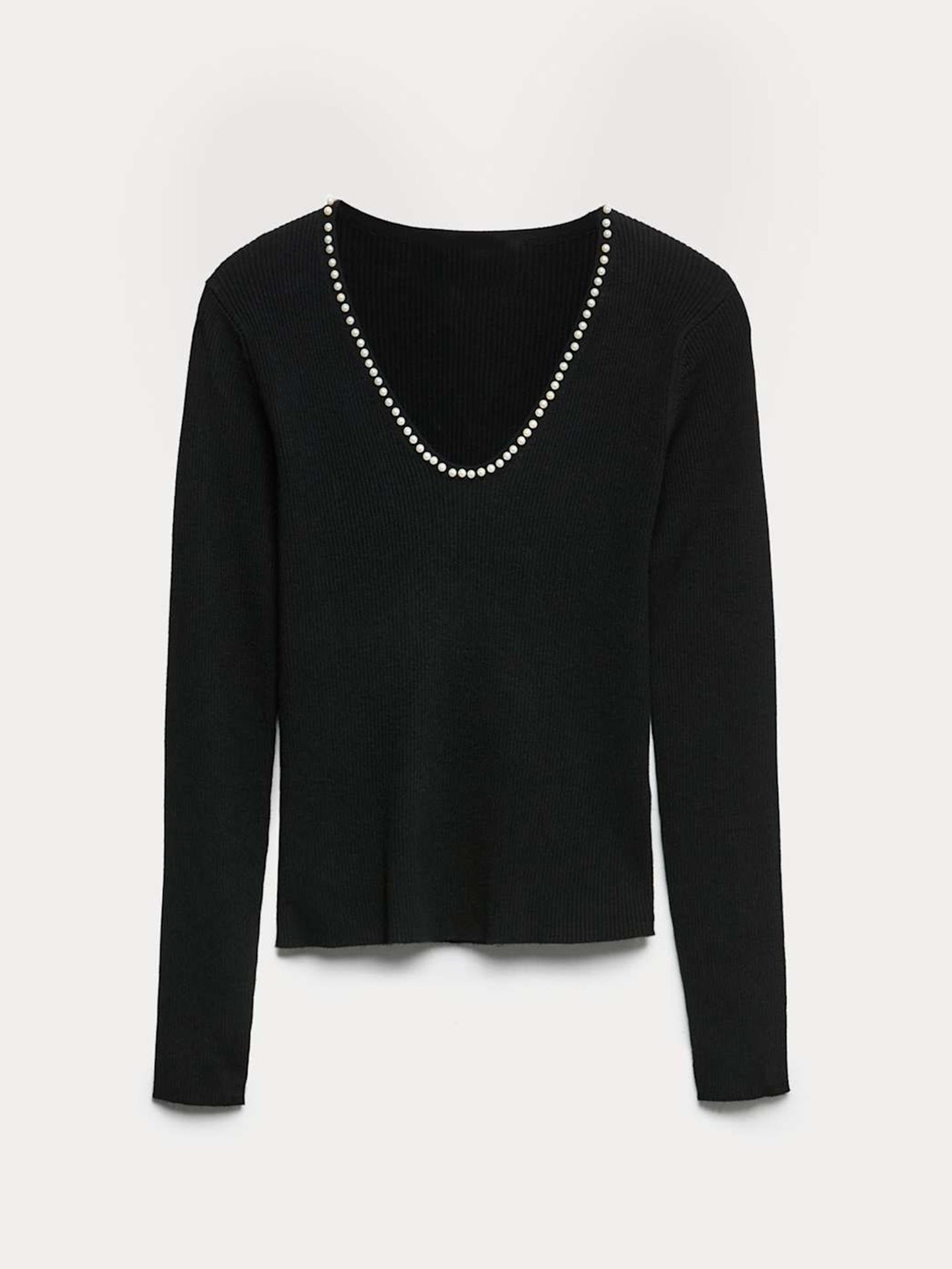 Cardydony Women's Women's V-Neck Slim Fit Long Sleeve Shirt – Ribbed Pullover Knit Top