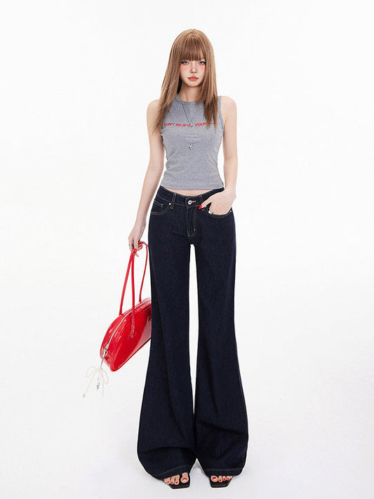 Cardydony Women's Y2K Low Rise Flared Jeans | Vintage Bootcut Denim Pants with Pockets for Women