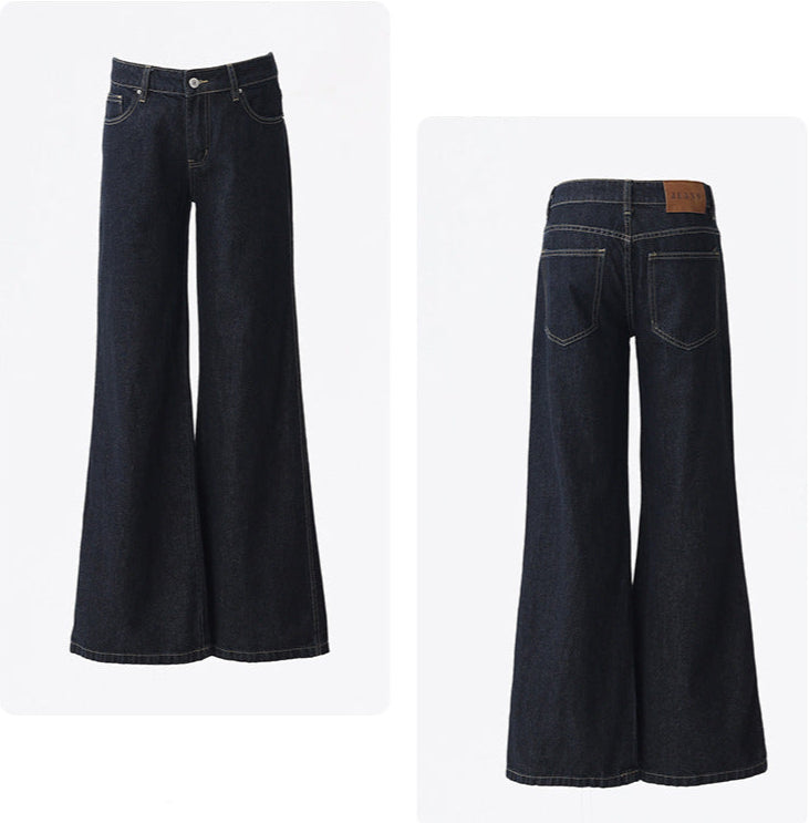 Cardydony Women's Y2K Low Rise Flared Jeans | Vintage Bootcut Denim Pants with Pockets for Women