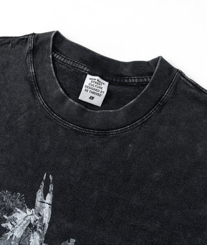 Cardydony Women's Yesskary Smoking Graphic Tee for Women | Oversized Washed Cotton Streetwear Top