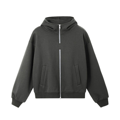 Cardydony Women's Women's Oversized Fleece Zip Hoodie — Streetwear Double Zipper Jacket