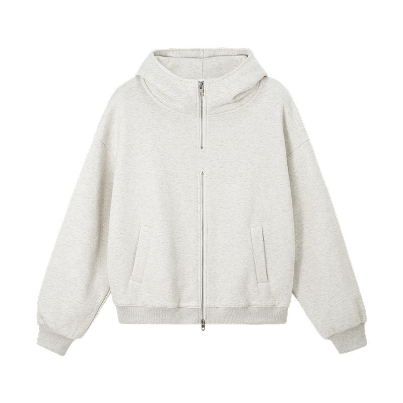 Cardydony Women's Women's Oversized Fleece Zip Hoodie — Streetwear Double Zipper Jacket